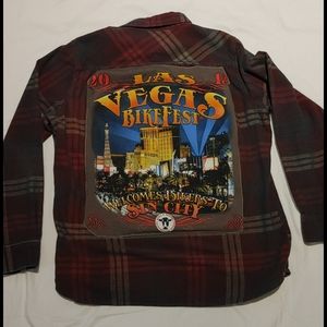 Las Vegas Bike Week Upcycled Flannel